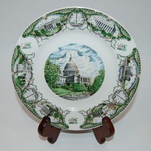 THE CAPITOL WASHINGTON DC VINTAGE SCENIC SOUVENIR COLLECTOR PLATEJAPAN 7”